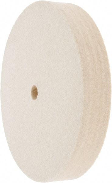 Value Collection - 6" Diam x 1" Thick Unmounted Buffing Wheel - 1 Ply, Polishing Wheel, 1/2" Arbor Hole, Medium Density - Apex Tool & Supply