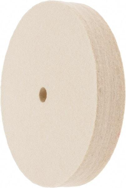 Value Collection - 6" Diam x 1" Thick Unmounted Buffing Wheel - 1 Ply, Polishing Wheel, 1/2" Arbor Hole, Soft Density - Apex Tool & Supply