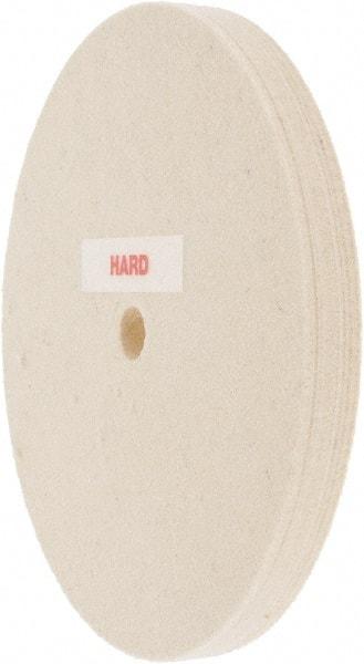 Value Collection - 6" Diam x 1/2" Thick Unmounted Buffing Wheel - 1 Ply, Polishing Wheel, 1/2" Arbor Hole, Hard Density - Apex Tool & Supply