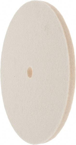 Value Collection - 6" Diam x 1/4" Thick Unmounted Buffing Wheel - 1 Ply, Polishing Wheel, 1/2" Arbor Hole, Hard Density - Apex Tool & Supply
