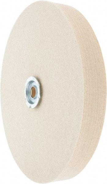 Value Collection - 8" Diam x 1" Thick Unmounted Buffing Wheel - 1 Ply, Polishing Wheel, 1" Arbor Hole, Medium Density - Apex Tool & Supply
