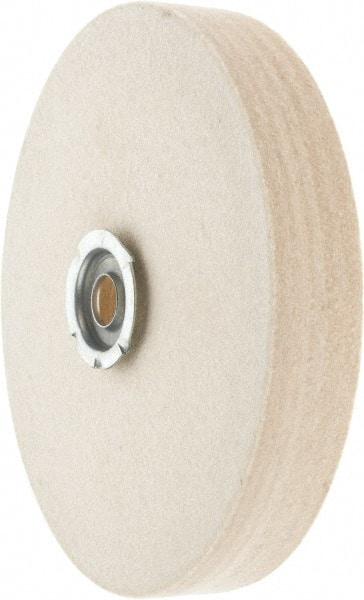 Value Collection - 6" Diam x 1" Thick Unmounted Buffing Wheel - 1 Ply, Polishing Wheel, 1" Arbor Hole, Hard Density - Apex Tool & Supply
