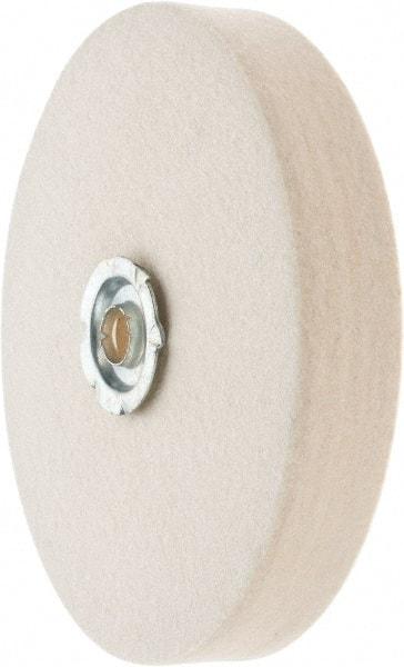 Value Collection - 6" Diam x 1" Thick Unmounted Buffing Wheel - 1 Ply, Polishing Wheel, 1" Arbor Hole, Medium Density - Apex Tool & Supply