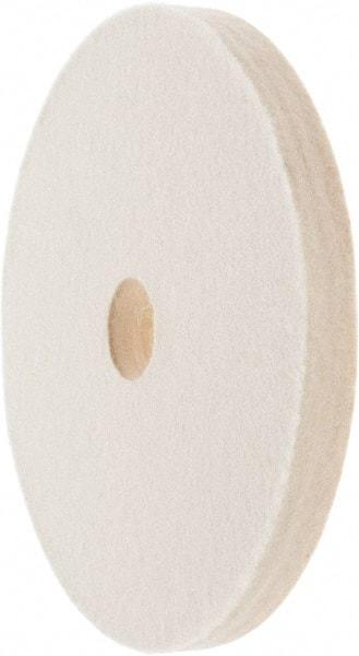 Value Collection - 6" Diam x 1/2" Thick Unmounted Buffing Wheel - 1 Ply, Polishing Wheel, 1" Arbor Hole, Medium Density - Apex Tool & Supply
