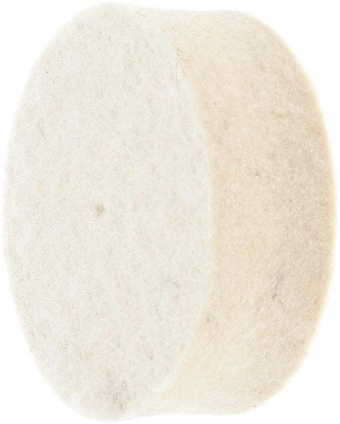 Made in USA - 1-1/2" Diam x 1/2" Thick Unmounted Buffing Wheel - 1 Ply, Polishing Wheel, 1/2" Arbor Hole, Soft Density - Apex Tool & Supply