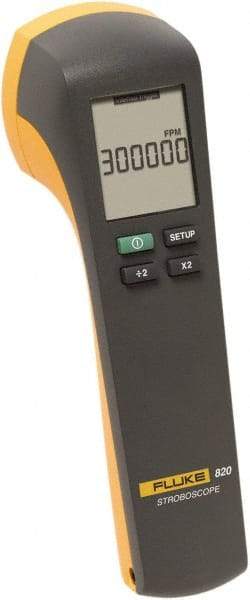 Fluke - 7-1/2 Inch Long x 2-1/4 Inch Wide, Stroboscope - 2.4 Inch Meter Thickness, 30 to 300,000 Flash per Minute - Apex Tool & Supply