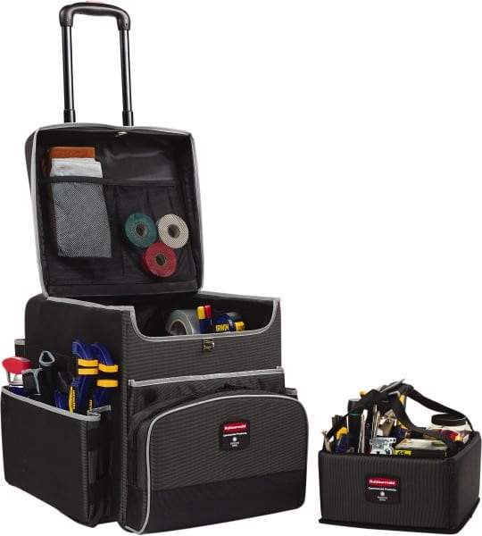 Rubbermaid - Ballistic Nylon Janitor Cart - 14-1/4" Width - Apex Tool & Supply