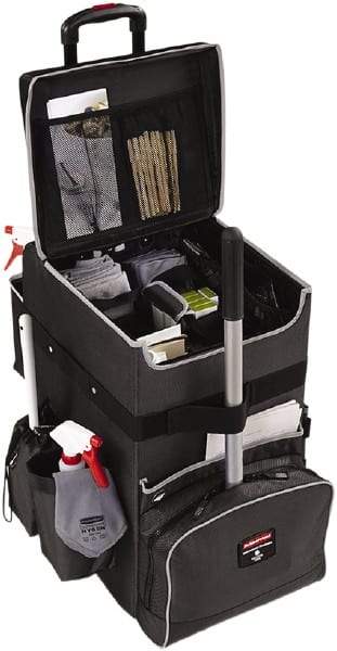 Rubbermaid - Ballistic Nylon Janitor Cart - 14-1/4" Width - Apex Tool & Supply