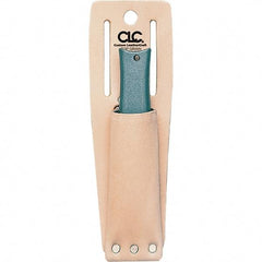 CLC - Knife Holster with 1 Pocket - Leather, Natural (Color), 2" Wide x 6" High x 1-1/4" Deep - Apex Tool & Supply