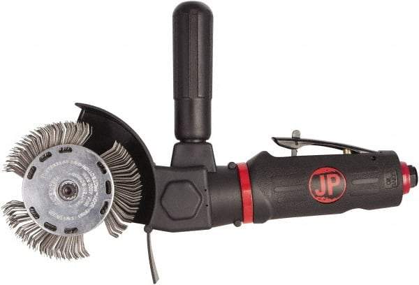 PRO-SOURCE - 4" Wheel Diam, 3,500 RPM, Pneumatic Angle & Disc Grinder - M6x1 Spindle, 3.9 CFM, Rear Exhaust - Apex Tool & Supply
