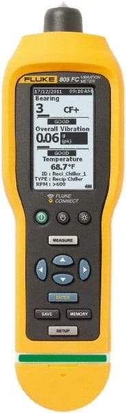 Fluke - 10Hz to 1kHz (mm), LCD Vibration Meter - 2 AA Batteries - Apex Tool & Supply