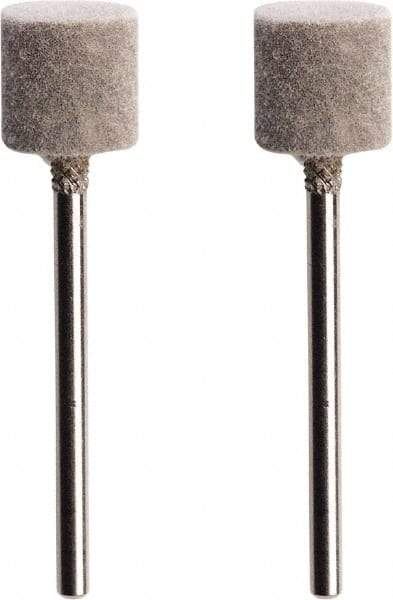 Dremel - 1/2" Diam x 1/2" Thick, Medium Mounted Polishing Wheel - 1 Ply, 1/8" Shank Diam, 35,000 RPM - Apex Tool & Supply