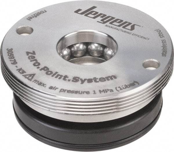 Jergens - ZPS Hydraulic CNC Quick Change Clamping Module - 1 Module Center, M15 Top Mount, 13 kN Retention Force, 50 bar (725 Lb/Sq In) Unlocking Pressure, 0.005mm Repeatability - Apex Tool & Supply