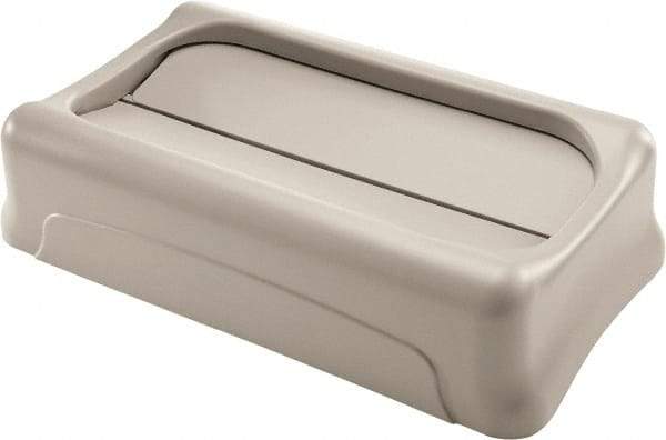 Rubbermaid - Rectangle Lid for Use with Rectangular Trash Cans - Beige, For Slim Jim Trash Cans - Apex Tool & Supply