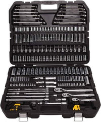 DeWALT - 204 Piece 1/4, 3/8 & 1/2" Drive Mechanic's Tool Set - Comes in Plastic Case - Apex Tool & Supply