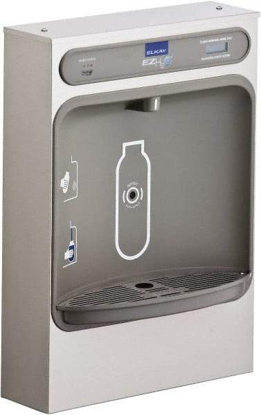ELKAY - 8 GPH Cooling Capacity Surface Mount Water Cooler & Fountain - Bottle Filling, 20 to 105 psi, 0.20 hp, Stainless Steel - Apex Tool & Supply