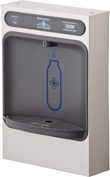 Halsey Taylor - 8 GPH Cooling Capacity Surface Mount Water Cooler & Fountain - Bottle Filling, 20 to 105 psi, 0.20 hp, Stainless Steel - Apex Tool & Supply