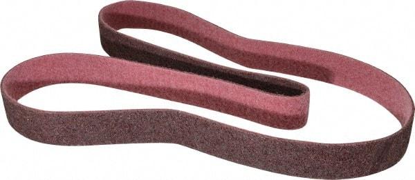 Brite Star - 1-1/2" Wide x 60" OAL, 120 Grit, Aluminum Oxide Abrasive Belt - Aluminum Oxide, Medium, Nonwoven, Series SC-LS - Apex Tool & Supply