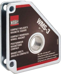 Bessey - 3-3/8" Wide x 5/8" Deep x 3-3/8" High Magnetic Welding & Fabrication Square - 48.5 Lb Average Pull Force - Apex Tool & Supply