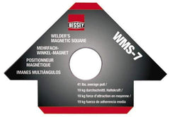 Bessey - 4-3/4" Wide x 9/16" Deep x 3-1/4" High Magnetic Welding & Fabrication Square - 41 Lb Average Pull Force - Apex Tool & Supply