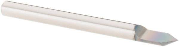 Scientific Cutting Tools - 60° Incl Angle, 1/8" Shank Diam, 1-1/2" OAL, 0.005" Cut Diam, Conical Engraving Cutter - 0.103" LOC, 0.005" Tip Diam, Right Hand Cut, Submicron Solid Carbide, ALTiN Coated - Apex Tool & Supply