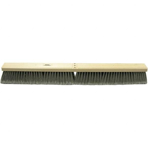 Weiler - 24" Medium Duty Polyester Push Broom - 3" Bristle Length, Wood Block, Bolt-On Handle Connection, Handle Sold Separately - Apex Tool & Supply