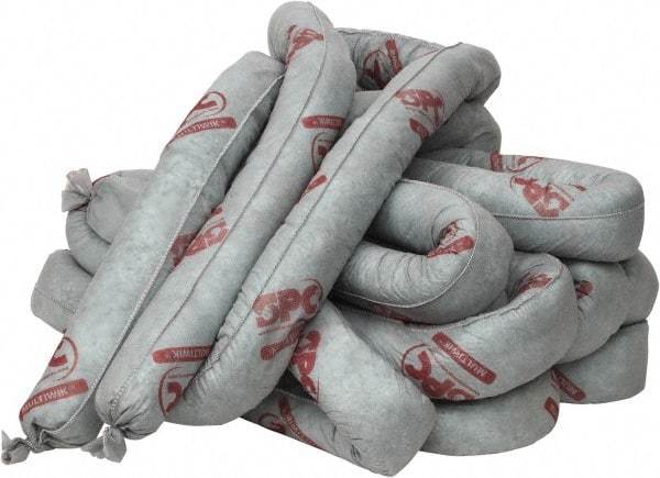 Brady SPC Sorbents - 12 Gal, 12' Long, 3" Diam, Polypropylene Sock - Universal, Brown - Apex Tool & Supply