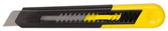 Stanley - Snap Utility Knife - 4.33" Blade, Yellow Handle, 1 Blade Included - Apex Tool & Supply