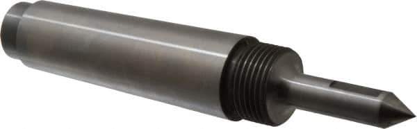 Riten - 1/2" Head Diam, Steel Long Point Solid Dead Center - 4MT Morse Taper, 1/2" Point Diam, 2" Point Length, 2-5/8" OAL - Apex Tool & Supply