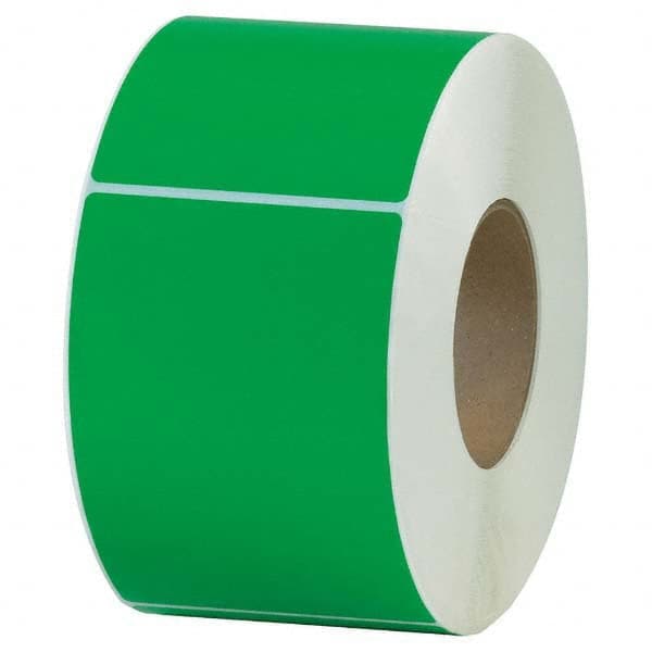 Value Collection - Pack of 4 Rolls, 1,000 Labels per Roll, 4" x 6" Dark Green Topcoated Facestock Thermal Labels - Apex Tool & Supply