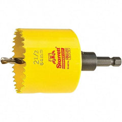 Starrett - 2-1/2" Diam, 2" Cutting Depth, Hole Saw - High Speed Steel Saw, Toothed Edge - Apex Tool & Supply