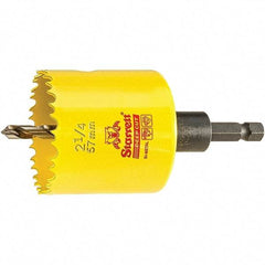 Starrett - 2-1/4" Diam, 2" Cutting Depth, Hole Saw - High Speed Steel Saw, Toothed Edge - Apex Tool & Supply