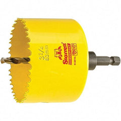 Starrett - 3-1/4" Diam, 2" Cutting Depth, Hole Saw - High Speed Steel Saw, Toothed Edge - Apex Tool & Supply