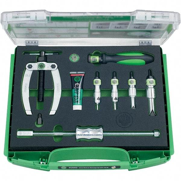 KUKKO - 1 Piece, 1/4 to 1-3/16" Spread, Blind Hole Puller Set - 1 Jaws, 3-5/8" Reach - Apex Tool & Supply