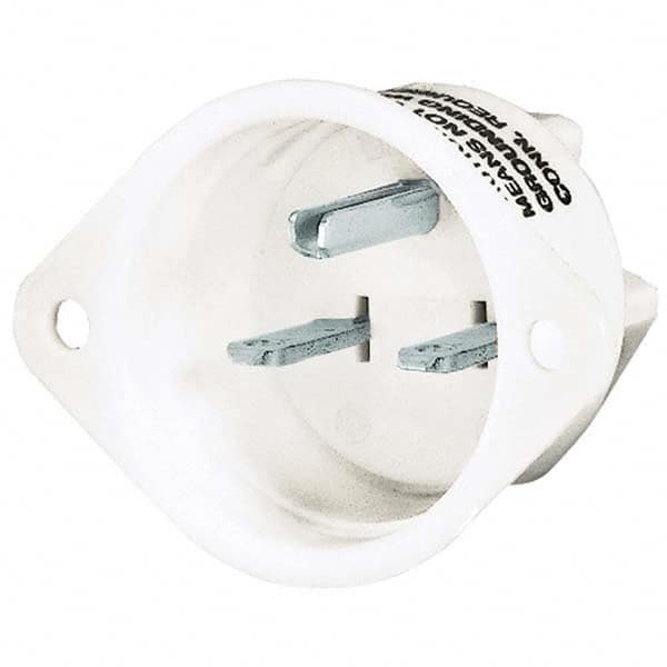 Bryant Electric - Straight Blade Plugs & Connectors Connector Type: Flanged Inlet Grade: Industrial - Apex Tool & Supply