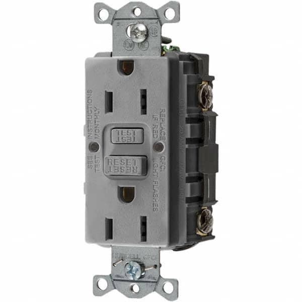 Bryant Electric - GFCI Receptacles Grade: Commercial Color: Gray - Apex Tool & Supply