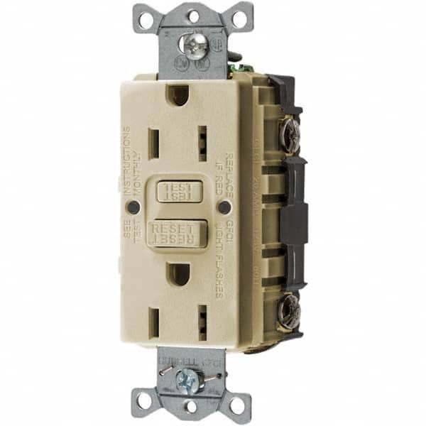 Bryant Electric - GFCI Receptacles Grade: Commercial Color: Ivory - Apex Tool & Supply