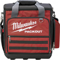 Milwaukee Tool - 58 Pocket, Ballistic Polyester, Red/Black Laptop Tool Bag - Apex Tool & Supply
