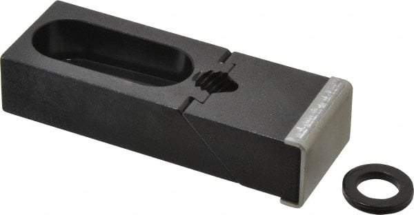 TE-CO - 3-7/8" OAL x 1-1/2" Overall Width, Standard Grip Nose, Steel Manual Edge Clamp - Black Oxide Coating, 7/8" High, 1/2" Socket Cap Screw Slot, 1-1/4" Travel - Apex Tool & Supply
