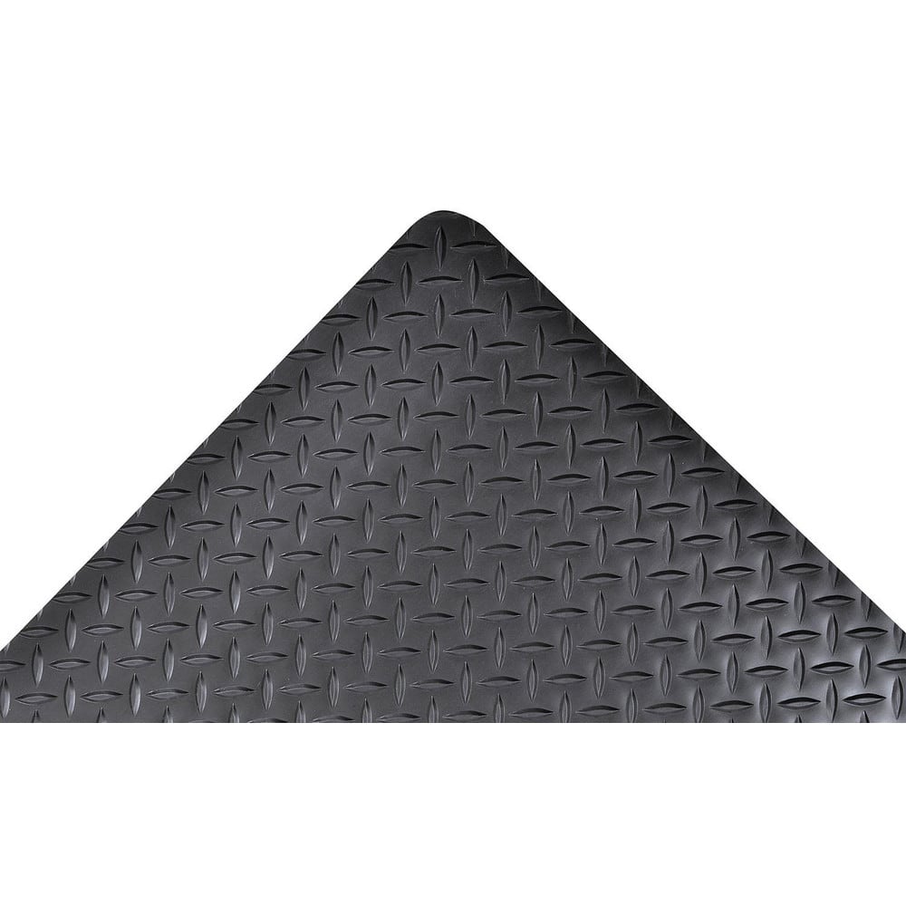 Anti-Fatigue Mat: 144.0000″ Length, 36.0000″ Wide, 1″ Thick, Vinyl, Beveled Edge, Heavy Duty Diamond Plates, Gray, Dry