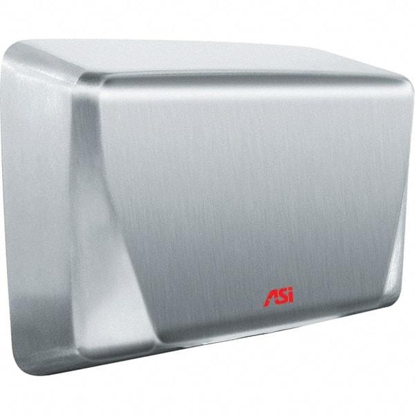 ASI-American Specialties, Inc. - 1000 Watt Satin Stainless Steel Finish Electric Hand Dryer - 277 Volts, 5.2 Amps, 10-5/8" Wide x 8-15/32" High x 4" Deep - Apex Tool & Supply