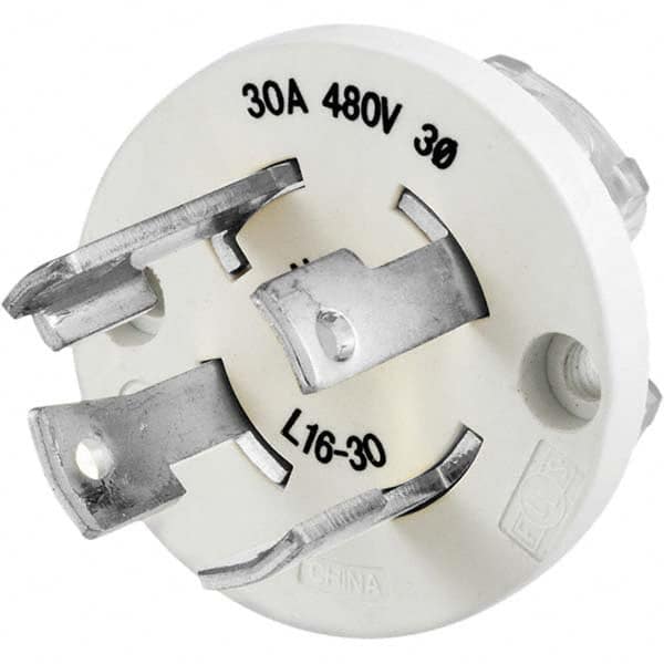 Hubbell Wiring Device-Kellems - 3-Phase Delta 480 VAC 30A NEMA L16-30P Industrial Twist Lock Plug - Apex Tool & Supply