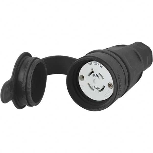 Hubbell Wiring Device-Kellems - 3-Phase Delta 250 VAC 20A NEMA L15-20R Industrial Twist Lock Connector - Apex Tool & Supply