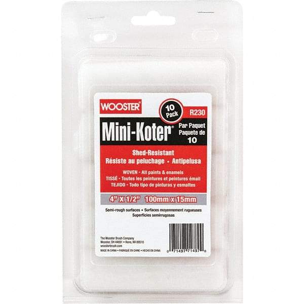 Wooster Brush - Paint Roller Covers Type: Mini Roller Nap Size (Inch): 1/2 - Apex Tool & Supply