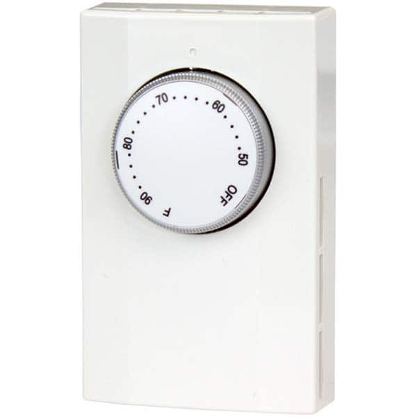 Thermostats; Thermostat Type: Line Voltage Wall Thermostat; Style: Line Voltage Wall Thermostat; Minimum Temperature (F): 41.0 ™F; 41.000; Maximum Temperature: 90.0 ™F; Maximum Temperature (F): 90.000; Minimum Voltage: 120 V; Maximum Voltage: 240 V; Amp
