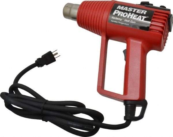 Master Appliance - 130 to 1,000°F Heat Setting, 16 CFM Air Flow, Heat Gun - 120 Volts, 11 Amps, 1,300 Watts, 6' Cord Length - Apex Tool & Supply