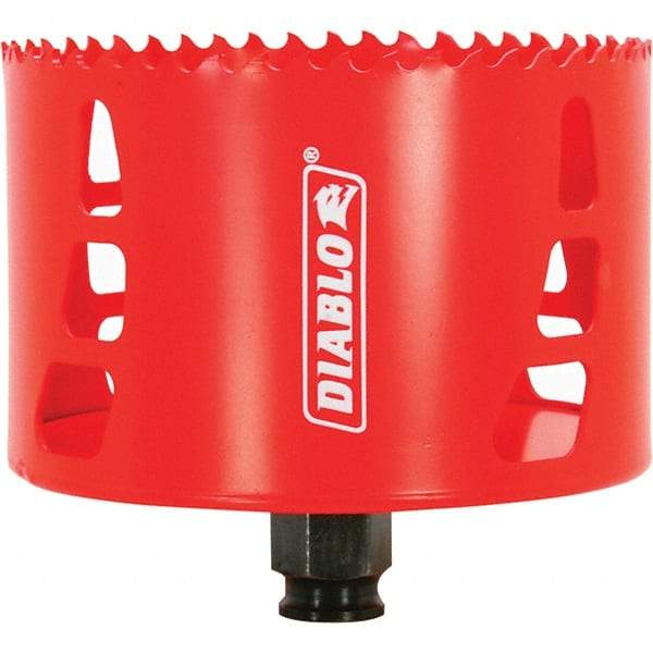 Freud - 4" Diam, 2-3/8" Cutting Depth, Hole Saw - Bi-Metal Saw, Toothed Edge - Apex Tool & Supply