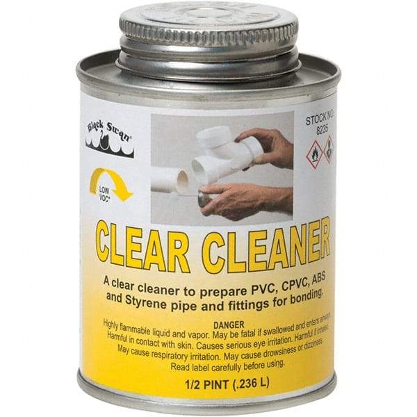 Black Swan - 1/2 Pt All-Purpose Cleaner - Clear, Use with ABS, PVC & CPVC up to 6" Diam - Apex Tool & Supply
