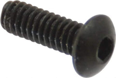 Value Collection - #5-40 UNC Hex Socket Drive, Button Screw - Alloy Steel, Black Oxide Finish, Fully Threaded, 3/8" Length Under Head - Apex Tool & Supply
