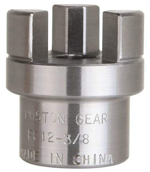 Boston Gear - 3/8" Max Bore Diam, FC12 Coupling Size, Flexible Half Coupling - 1-1/4" OD, 2.32" OAL, Steel - Apex Tool & Supply